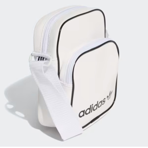 Adidas White and Black Mini Crossbody Bag - Picture 1 of 8